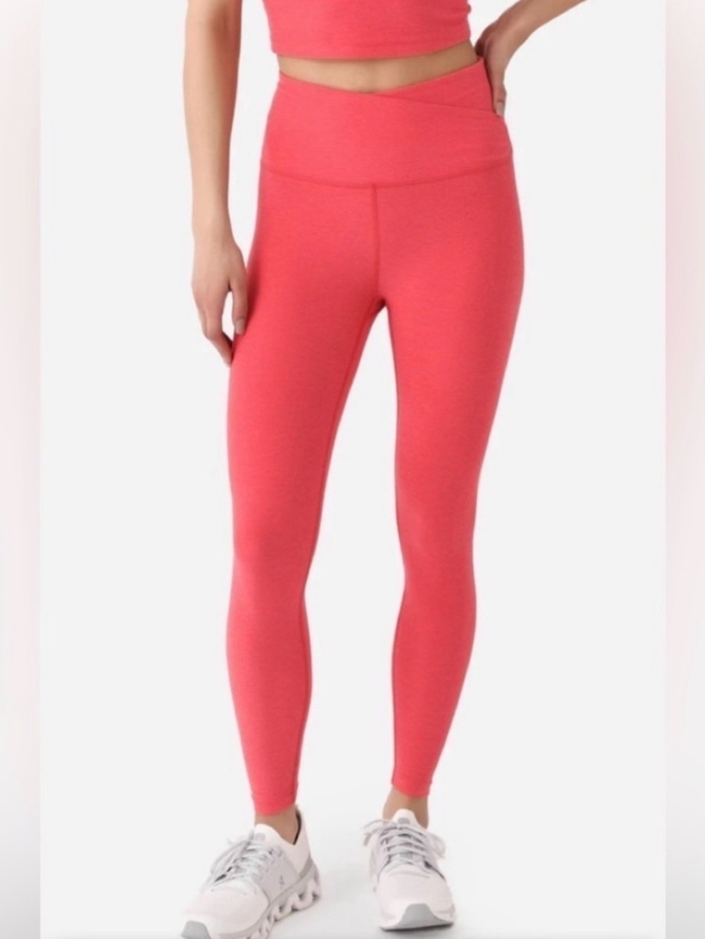 Beyond Yoga Spacedye At Your Leisure High Waisted Midi Legging, Size M Pink B2